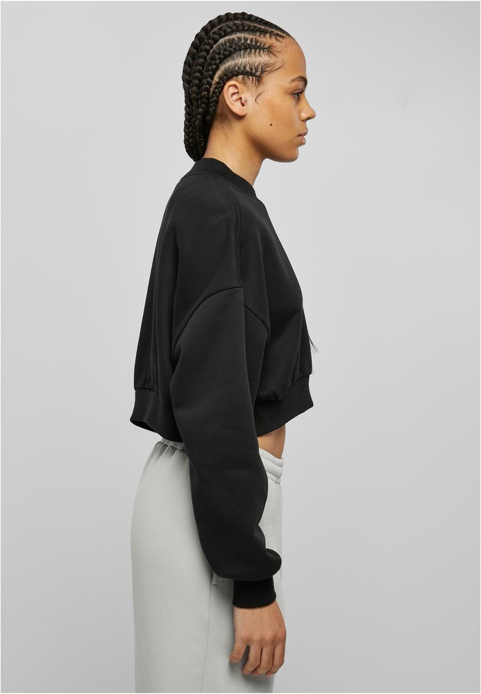 UrbanClassicsDamenLadiesCroppedV-NeckBlack-3XL