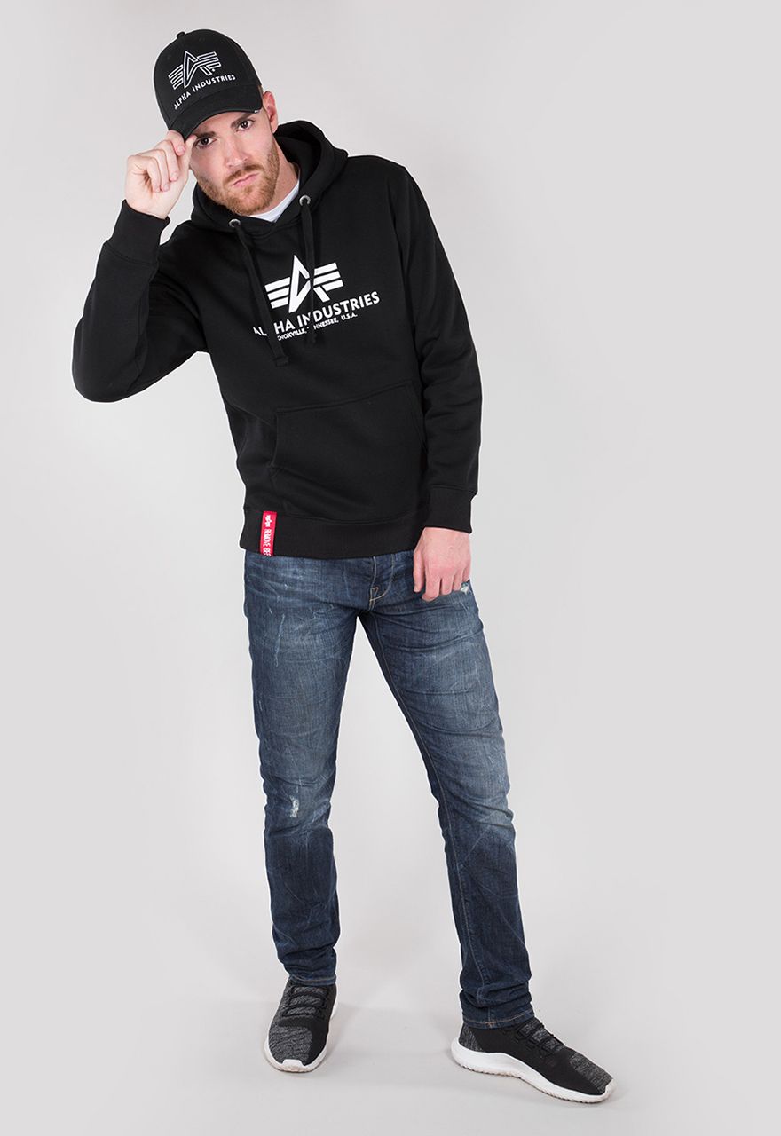 AlphaIndustriesBasicHoodieBlack