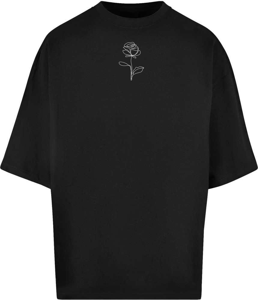 MerchcodeT-ShirtSpringRoseHugeTeeBlack-3XL