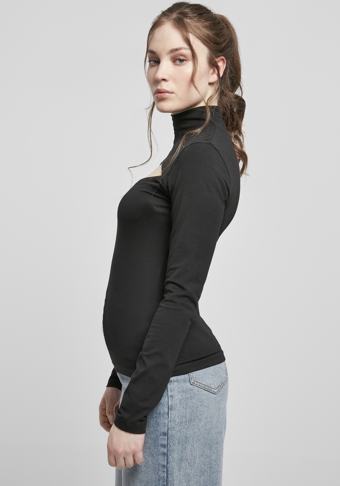 UrbanClassicsDamenLongsleeveLadiesCut-OutTurtleneckLongsleeveBlack-3XL