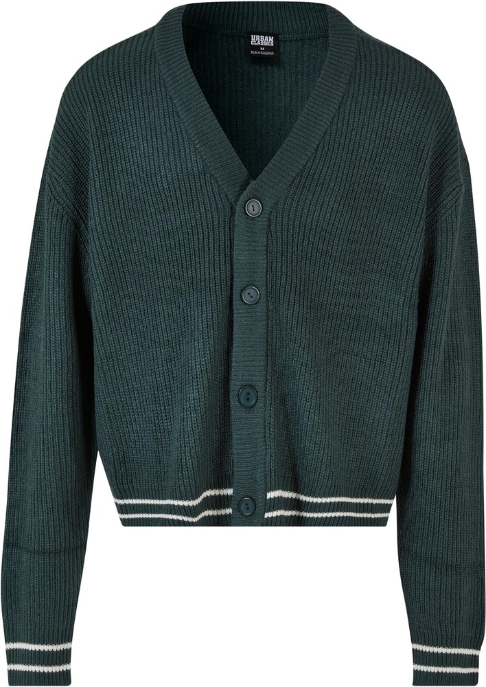 UrbanClassicsStrickjackeSportyBoxyCardiganBottlegreen-3XL