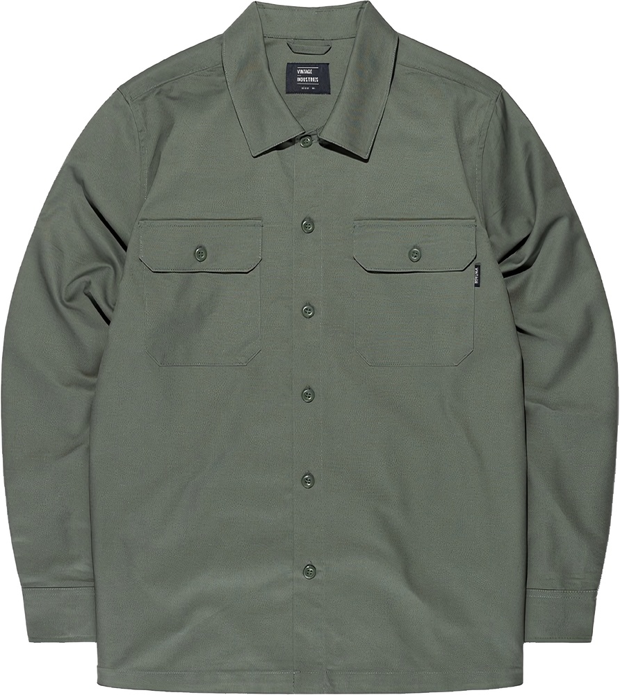 VintageIndustriesHemdHarrisShirt3550LightOlive-S