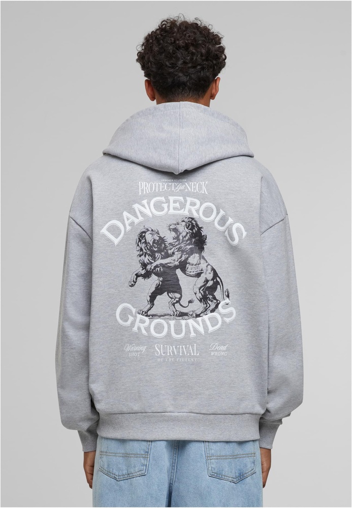 MTUpscaleDangerousGroundsOversizeZipHoodyMT3608HeatherGrey-3XL