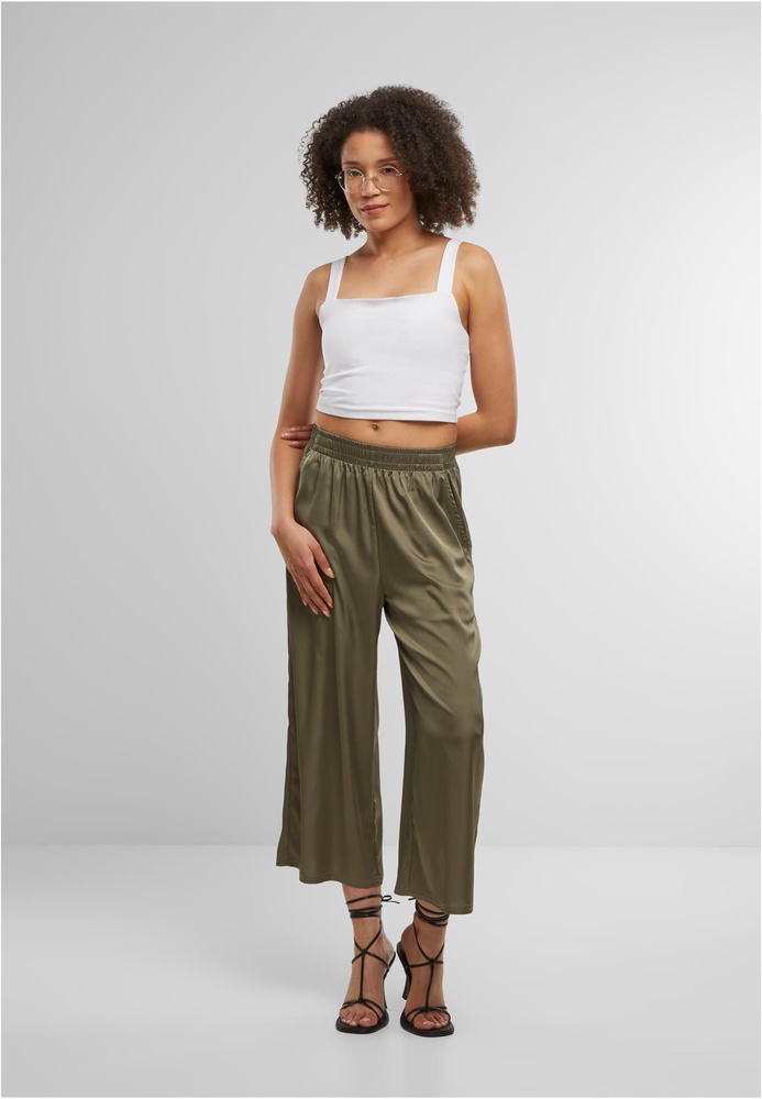 UrbanClassicsDamenLadiesSatinWideLegCulotteTB7488Paleolive-3XL