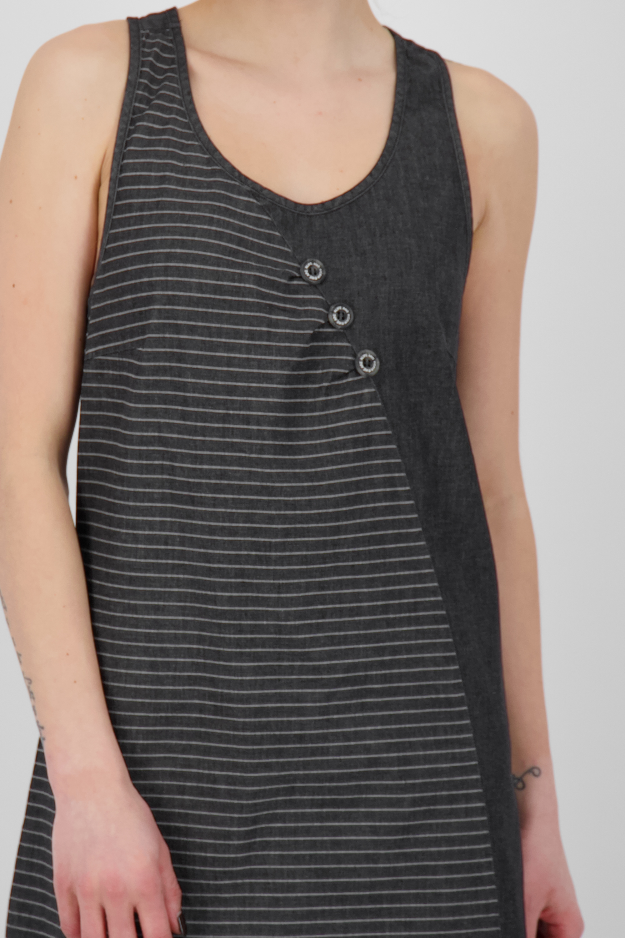 AlifeKickinDamenKleidCameronAKDNMBTopDress53002-2202BlackDenim-M