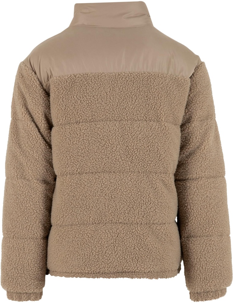 UrbanClassicsSteppjackeFabricMixTeddyPufferJacketTB7940Darktaupe-3XL