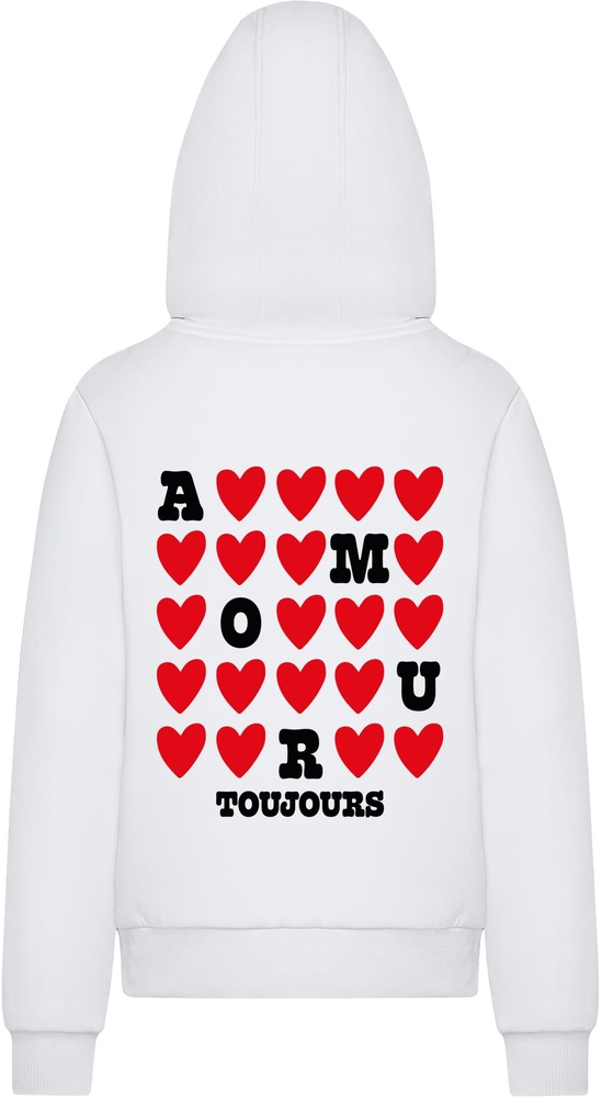 MissTeeDamenAmourToujoursHeartLadiesFluffyHoodyMST389