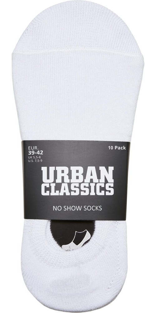 UrbanClassicsNoShowSocks10-PackWhite-43-46