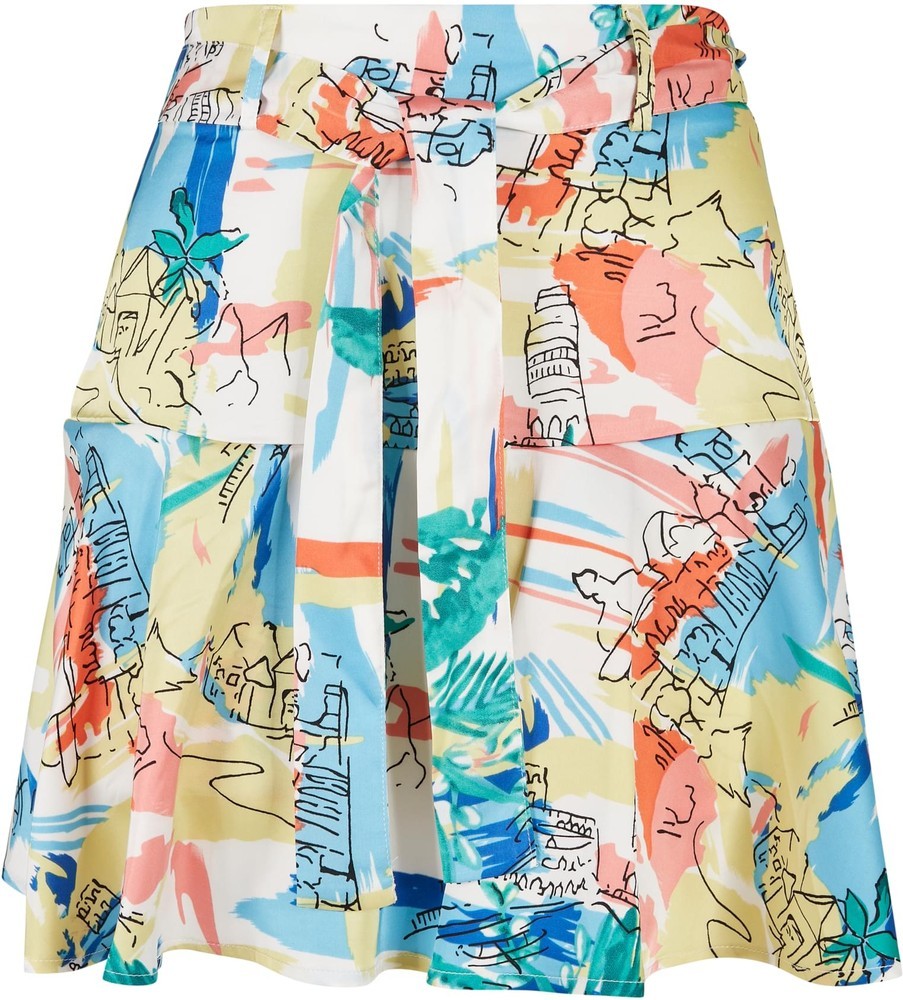 UrbanClassicsDamenRockLadiesAopSatinMiniSkirtSoftyellowvacation