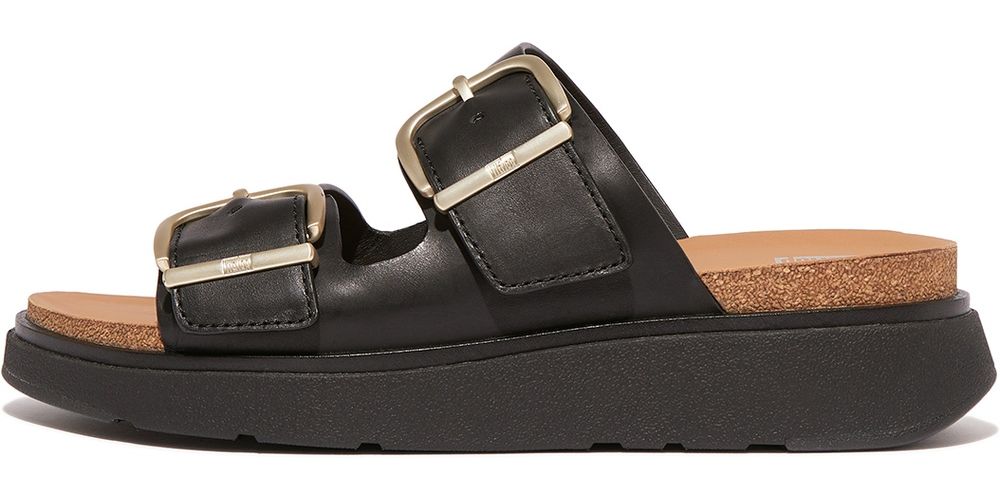 FitFlopDamenSandalenGen-FFBuckleTwo-BarLeatherSlidesHE8