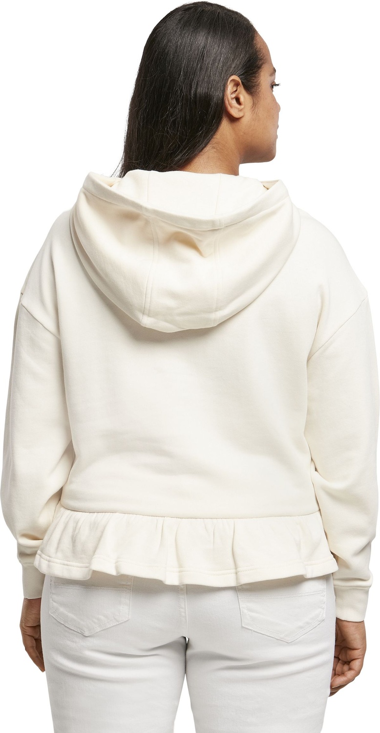 UrbanClassicsDamenSweatshirtLadiesOrganicVolantsHoodyWhitesand-3XL