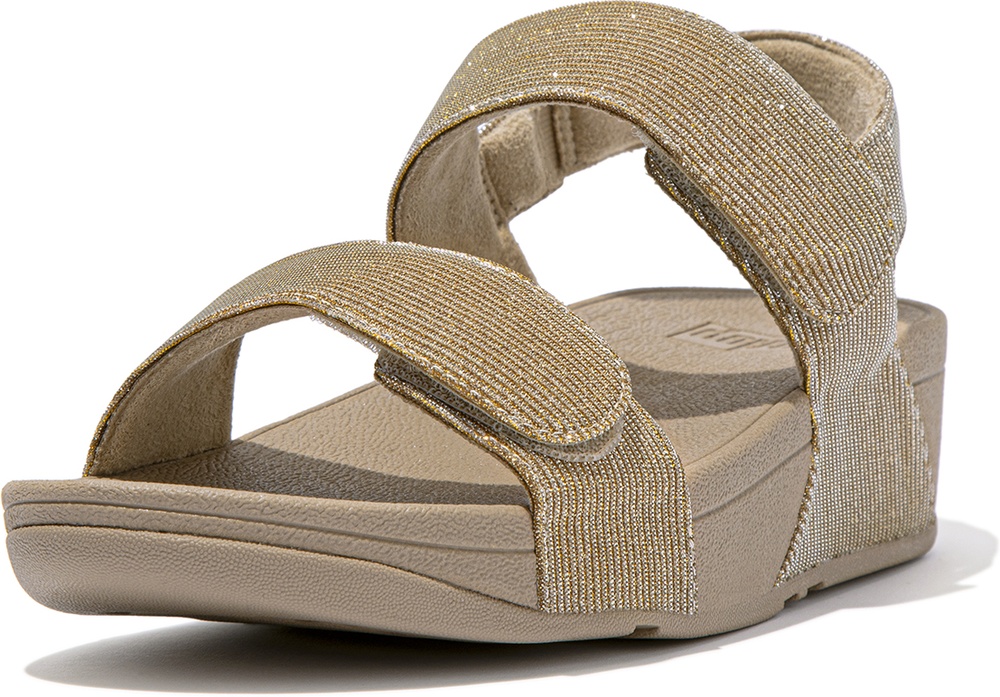 FitFlopDamenSandalenLuluAdjustableShimmerluxBack-StrapSandalsGA2LatteBeige-36