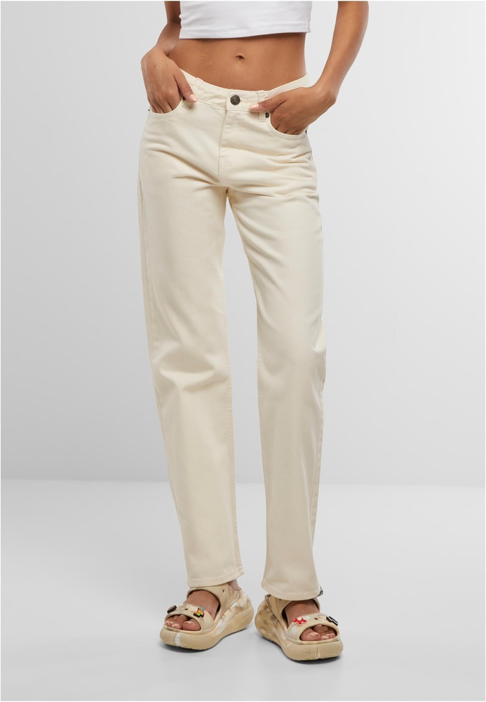 UrbanClassicsDamenJeansLadiesStraightFitDenimTB7193Whitesand-26