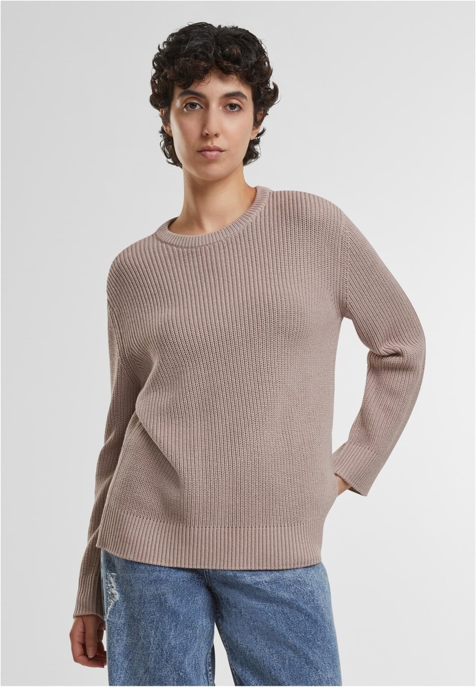 UrbanClassicsDamenLadiesRibKnitSweaterTB7116Duskrose-3XL