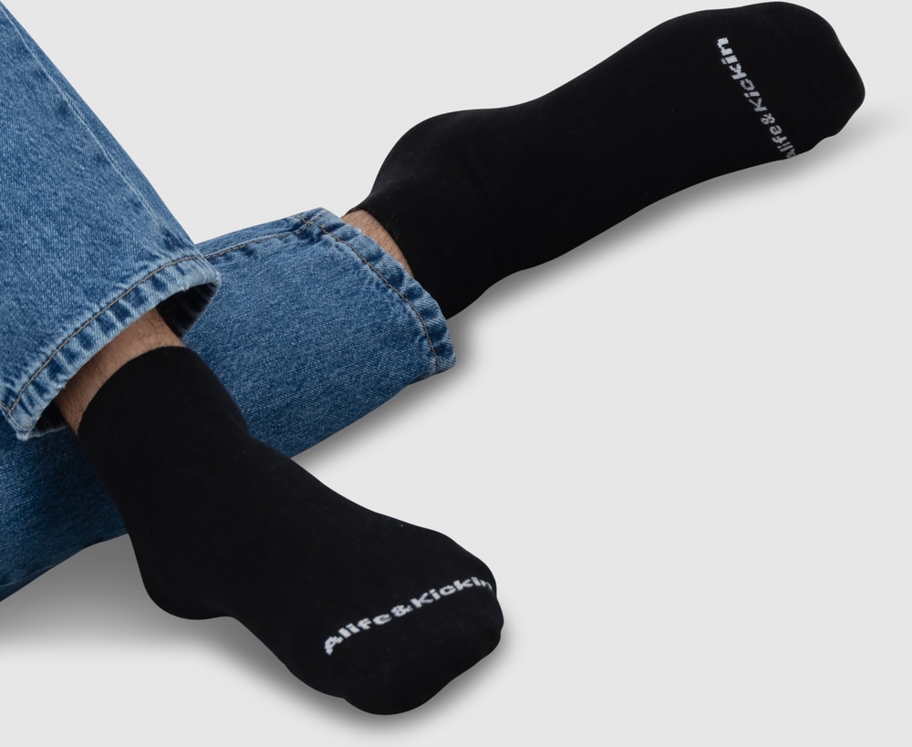 AlifeKickinSockenJanAKBasicSneakerSocks6erPack44013-9999Black-39-42