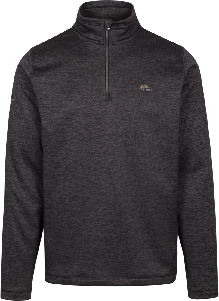 TrespassSweatshirtFrimleyAt200FleeceBlackMarl-S