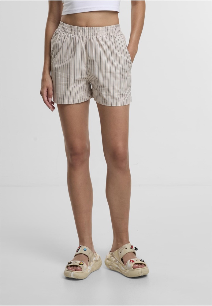 UrbanClassicsDamenLadiesStripedShortsTB6845CloudWhite-3XL