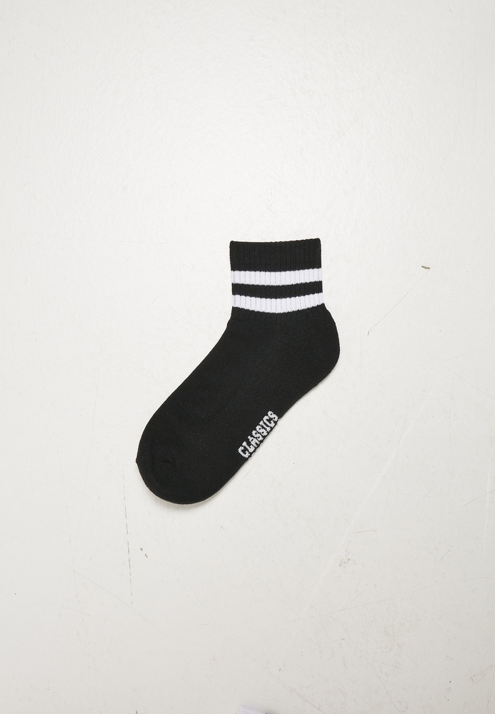 UrbanClassicsSockenSportyHalfCuffLogoSocks5-PackBlack