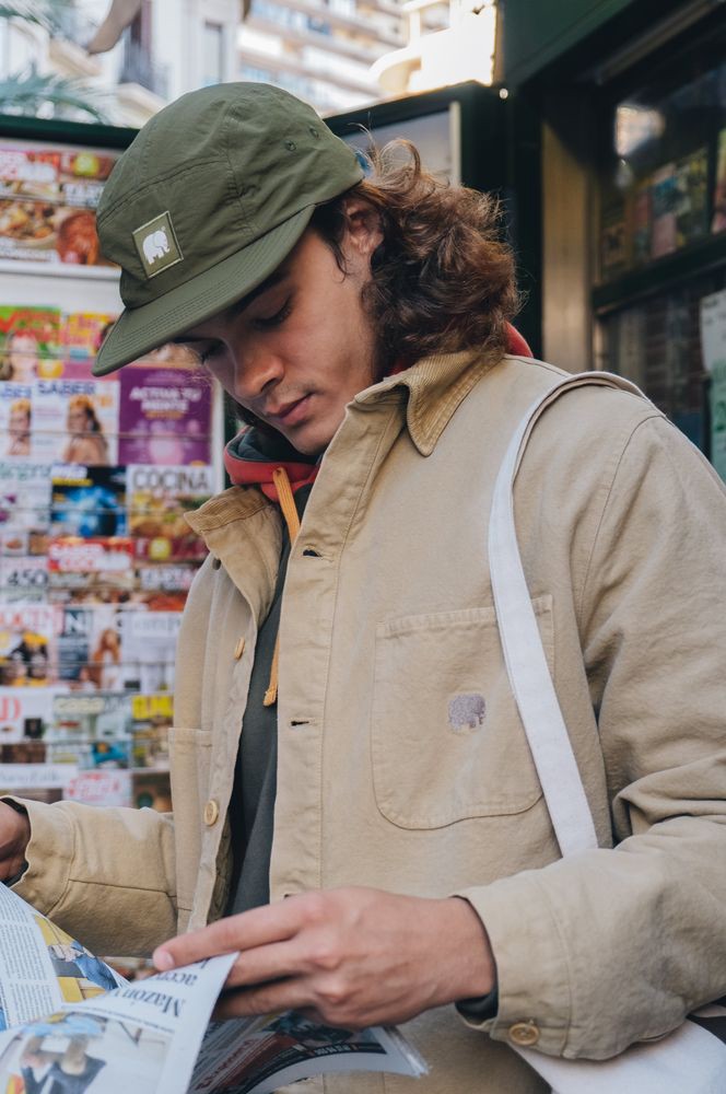 TrendsplantCapWaterRepellentNylonFivePanelCapDarkOliveGreen