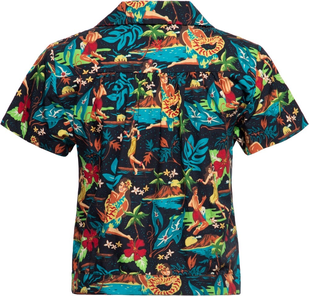 QueenKerosinDamenKurzarmBluse