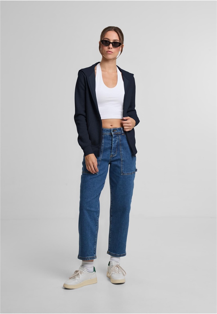 UrbanClassicsDamenLadiesBasicEssentialZipHoodyTB8005Navy-3XL