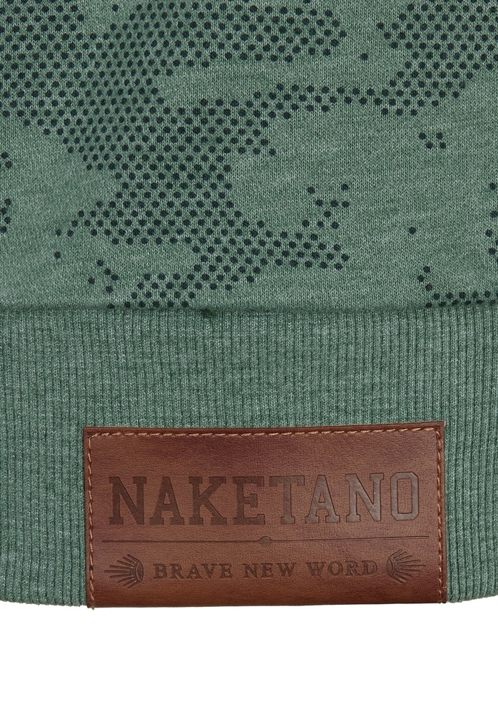 NaketanoHoodieSchwarzkopf1800-0310PineGreenMelangeCamouflage-S