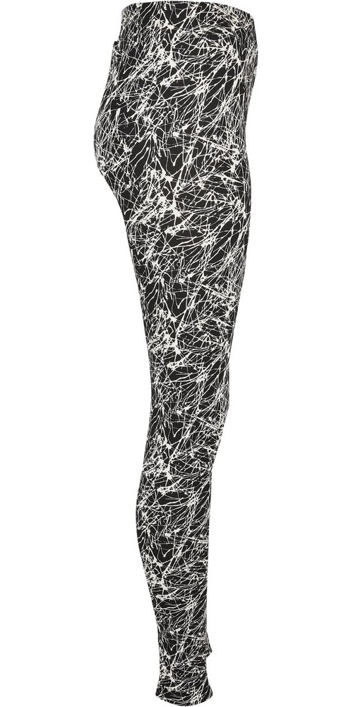 UrbanClassicsDamenLadiesSoftAopLeggingsBlackpaint-3XL