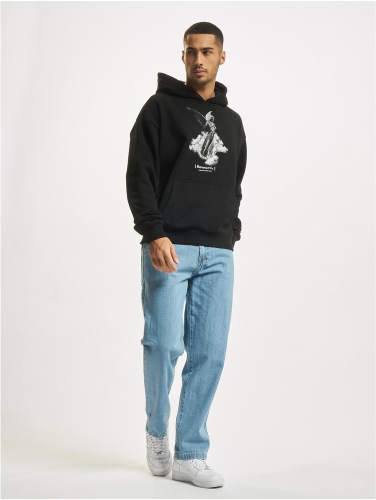 MJGonzalesSweatshirtAngelHeavyHoodyOversizedEssentialsV4Black