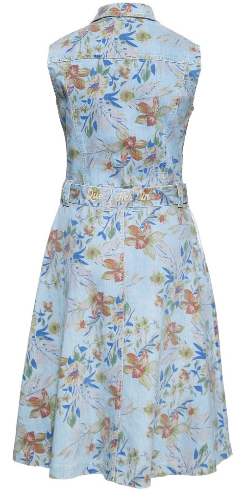 QueenKerosinDenimWorkwearSwingKleidQKU26014Hellblau