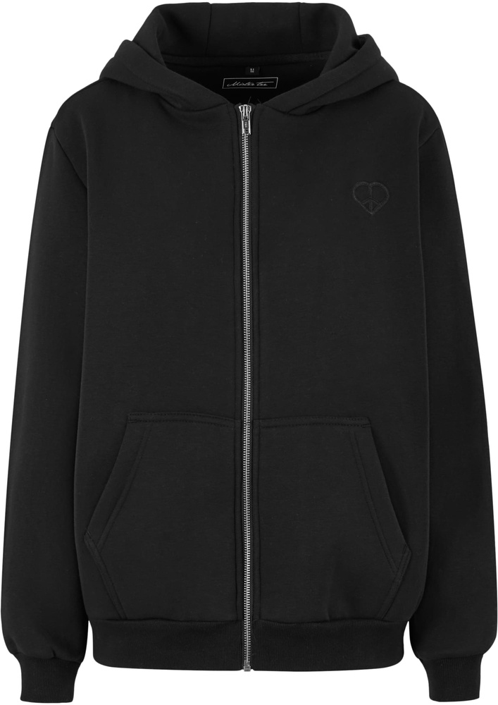 MissTeeDamenPeaceSignEMBFluffyZipHoodyMST280