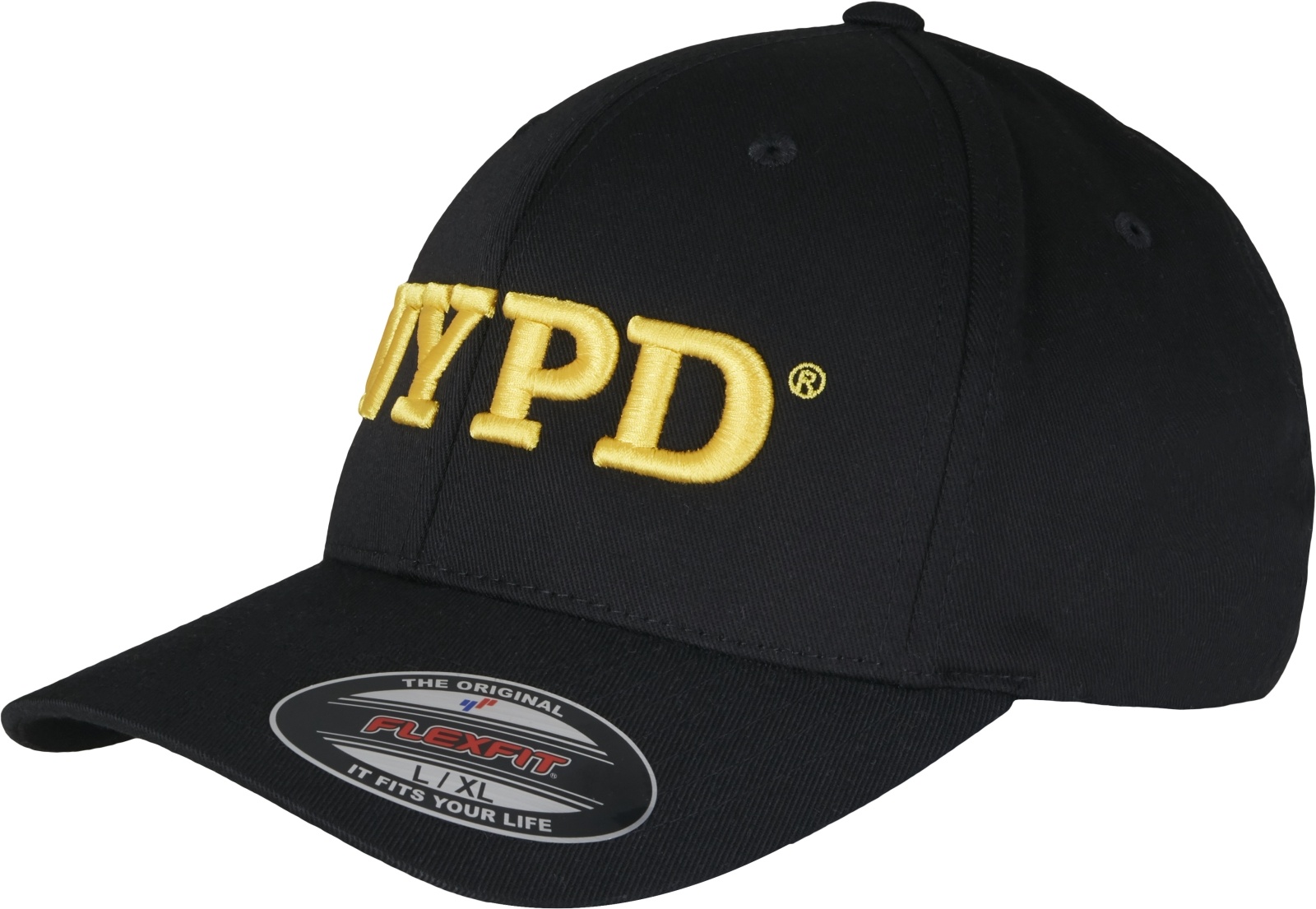 YUPOONGIncCapNYPD3DLogoFlexfitCapinBlack