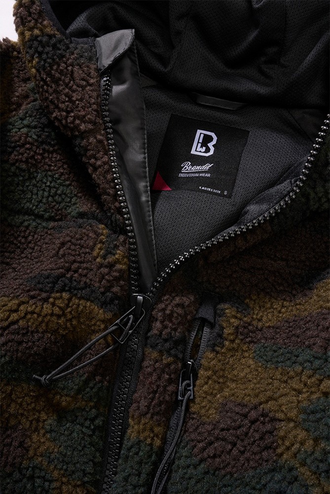 BranditWomenJackeLadiesTeddyfleecejackethoodWoodland-XS