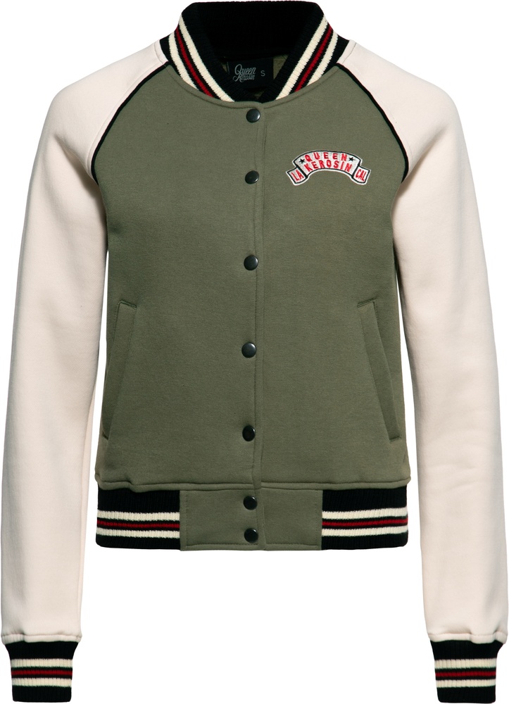 QueenKerosinDamenCollegeRaglanSweatJackeQueenOfLibertyQKU44004