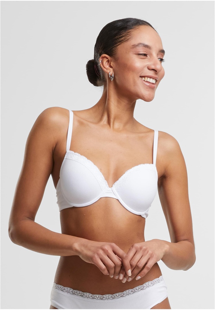 UrbanClassicsDamenBHmitBgelLadiesBasicCottonBraLace2-PackTB7653A