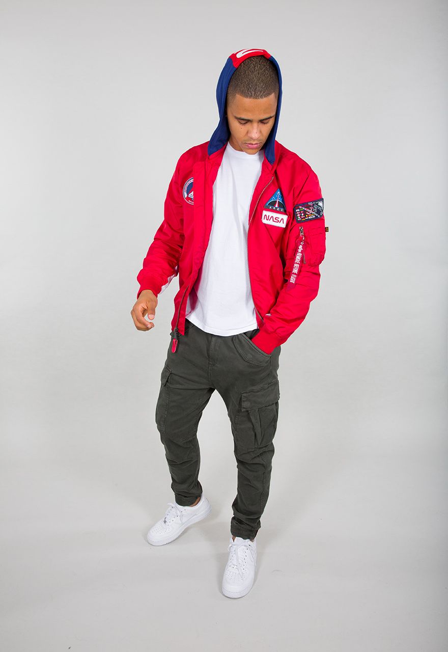 AlphaIndustriesMA-1TTHoodNASAJackeSpeedRed-XXL