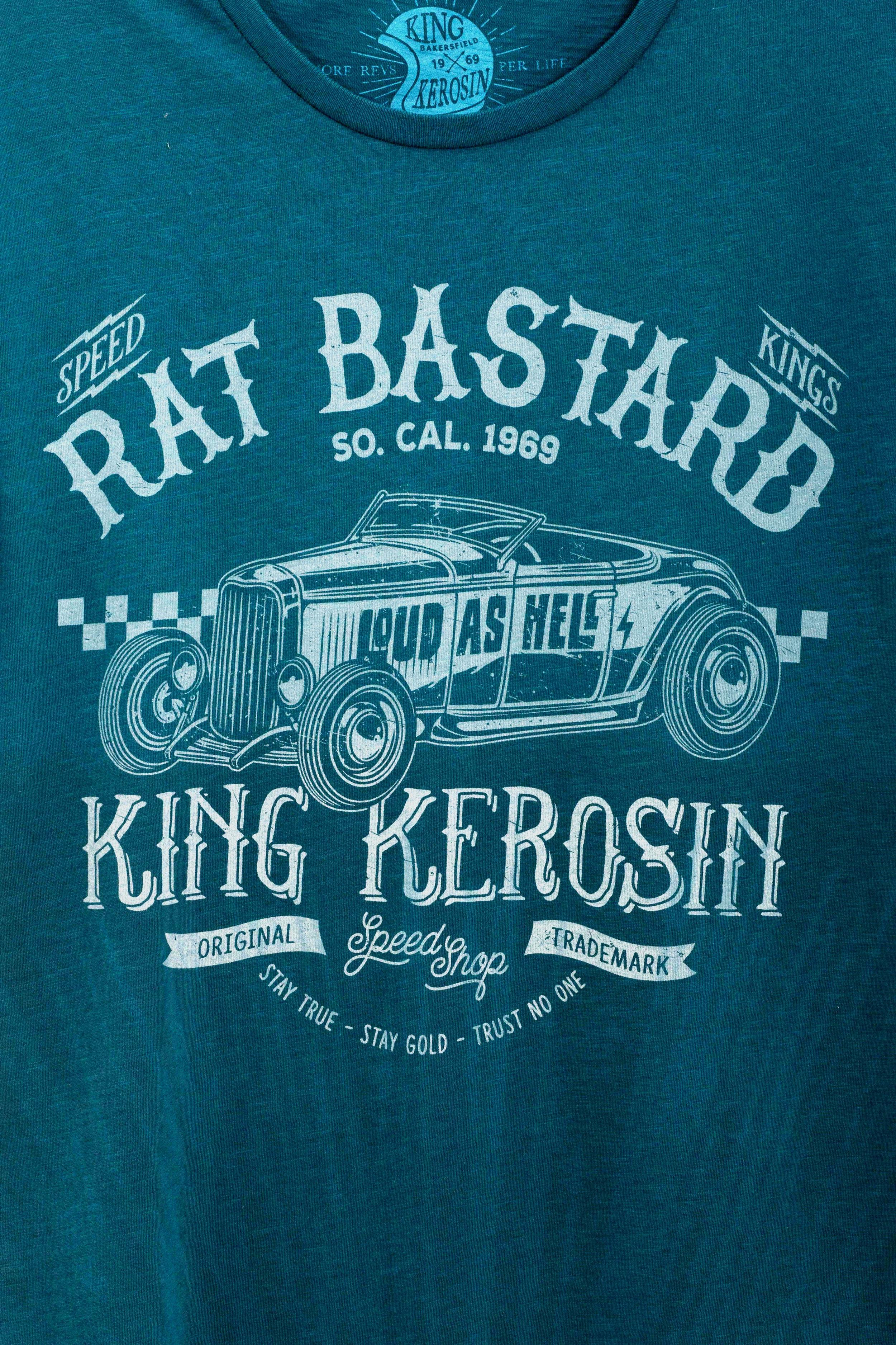 KingKerosinT-ShirtRatBWatercolourBlue