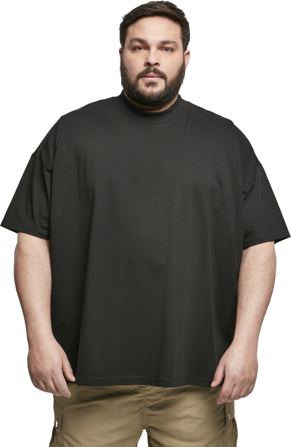UrbanClassicsT-ShirtOversizedMockNeckTeeBlack