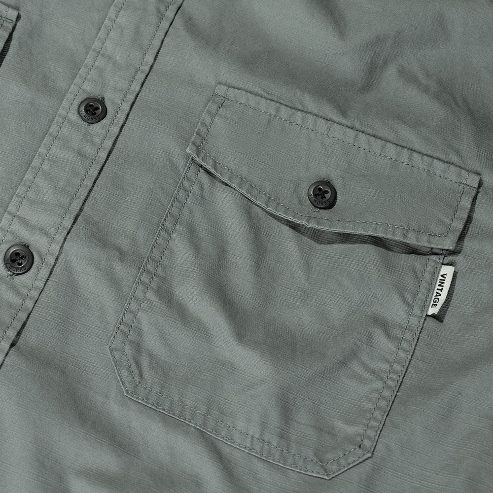 VintageIndustriesHemdBostonShirtPewter-S