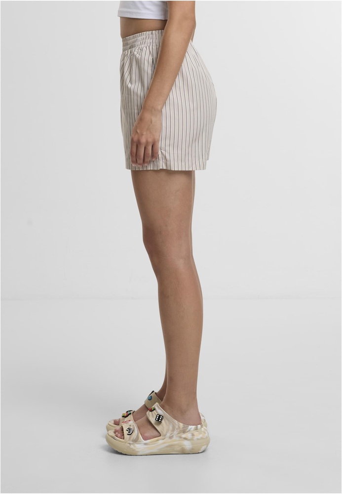 UrbanClassicsDamenLadiesStripedShortsTB6845CloudWhite-3XL