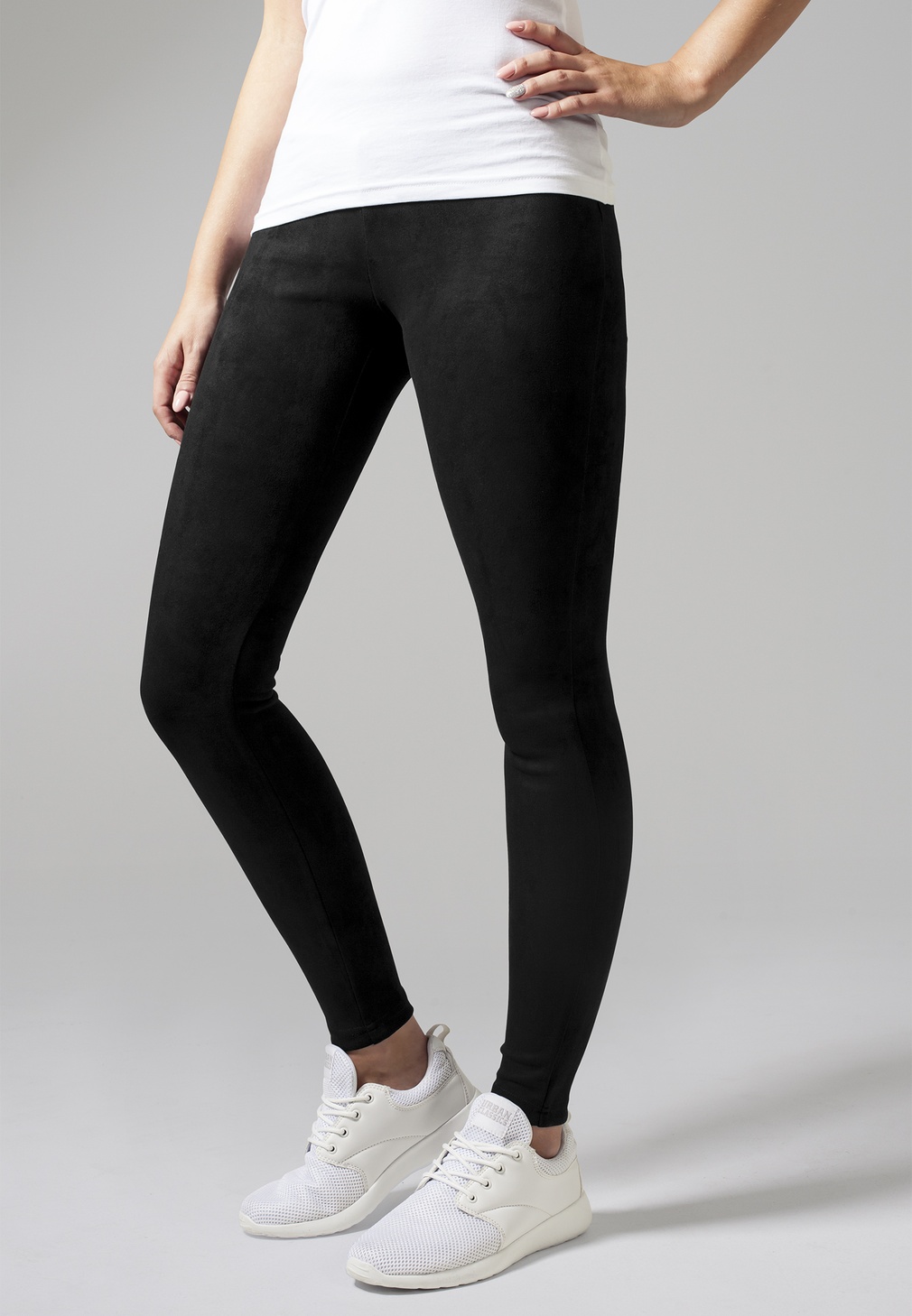 UrbanClassicsDamenLeggingsLadiesImitationSuedeLeggingsBlack