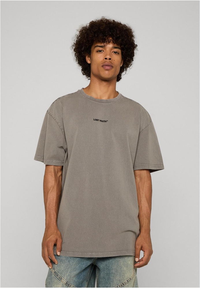 LostYouthT-ShirtLyAcidWashedTeeButterflyV3LY211Asphalt-3XL