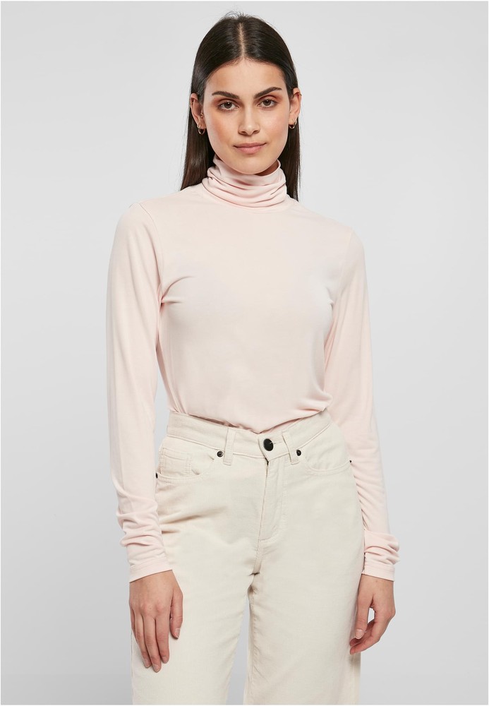 UrbanClassicsDamenLadiesModalTurtleneckLongsleevePink-3XL