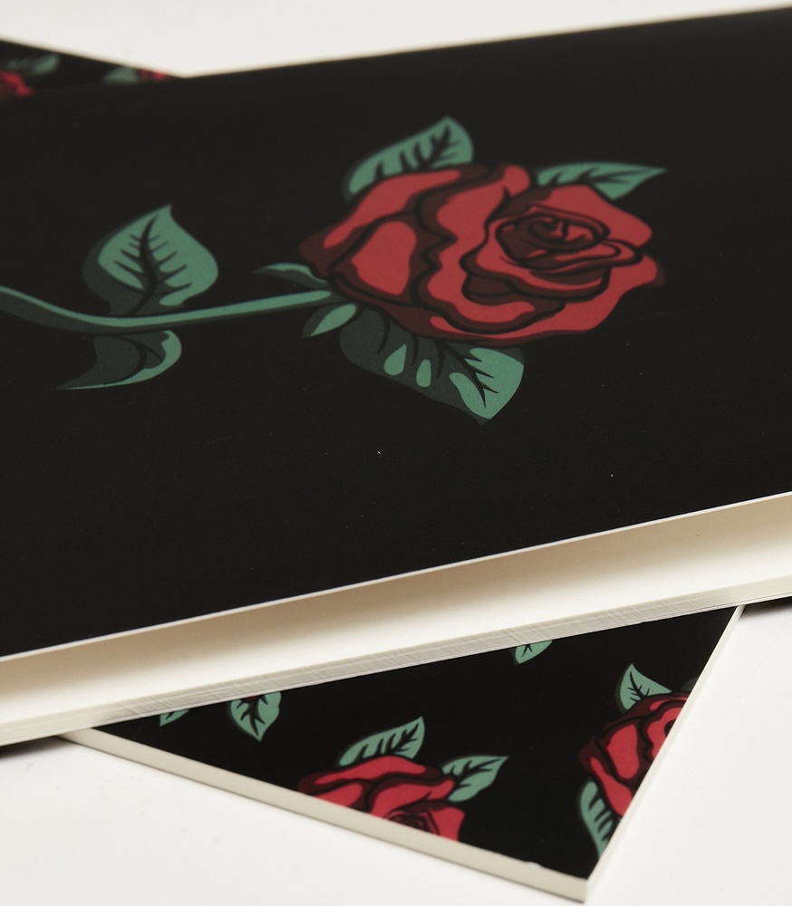 MisterTeeNotizbuchRosesExerciseBook2-PackBlackRed