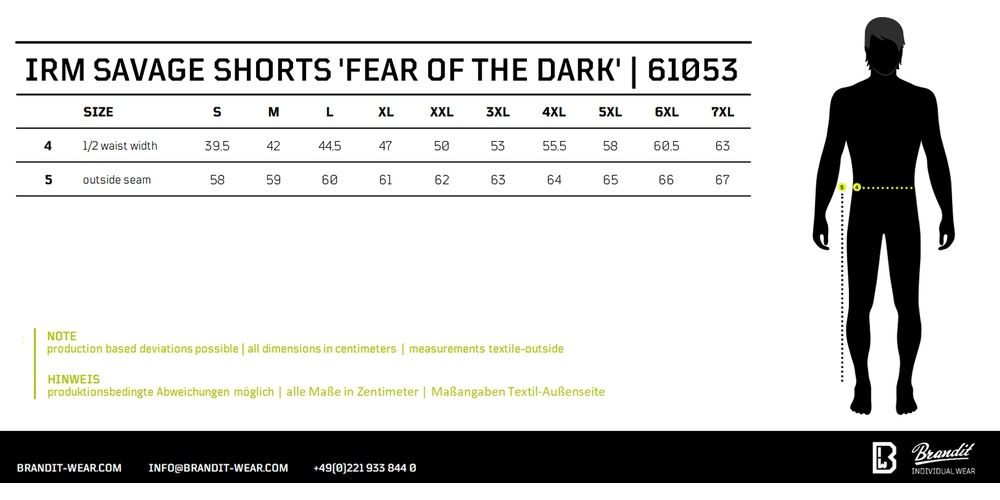 BranditShortIronMaidenSavageShortsFearOfTheDark61053Black-4XL