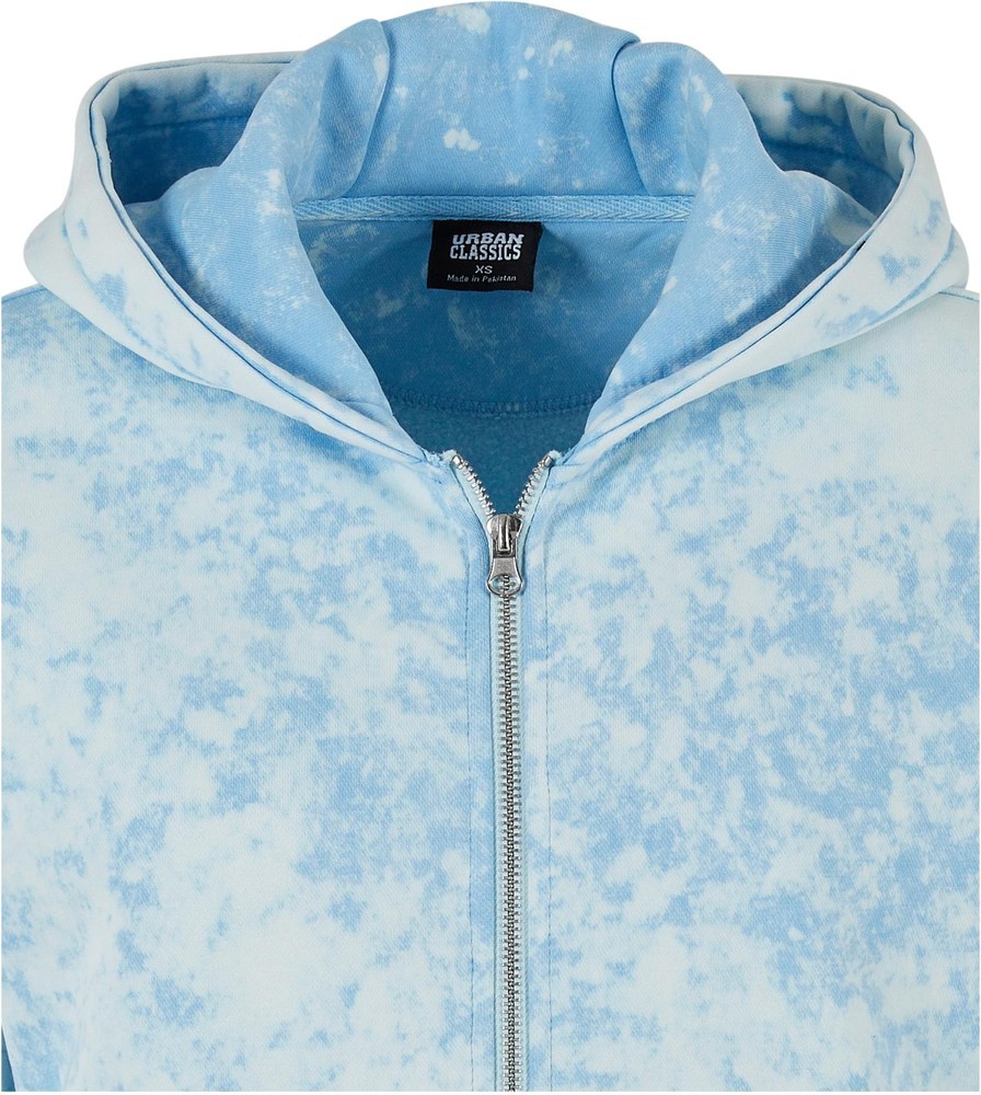 UrbanClassicsDamenLadiesShortOversizedTowelWashedZipHoodyBalticblue-3XL