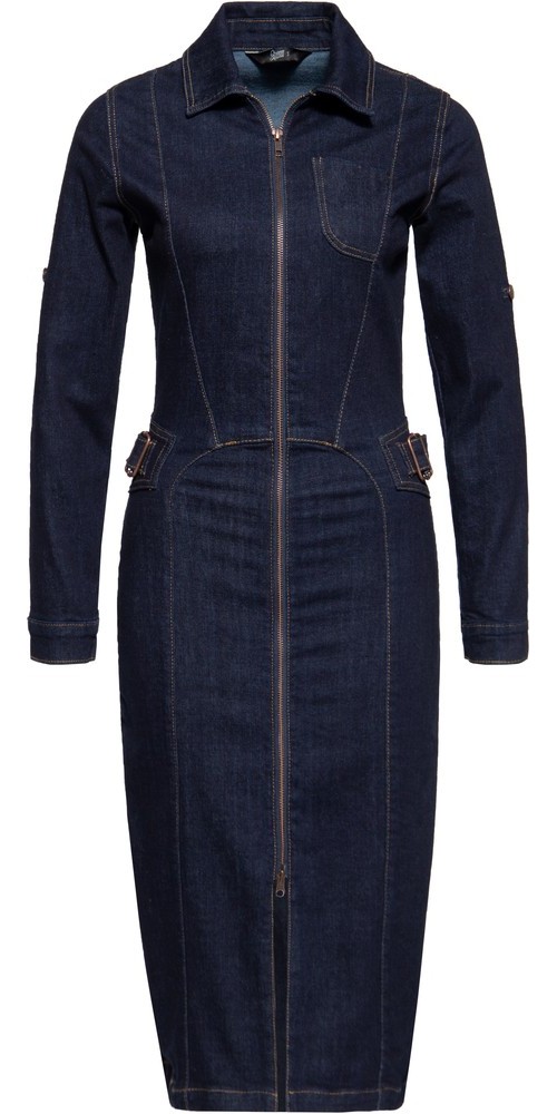 QueenKerosinDamenDenimWorkwearPencilKleidDenim