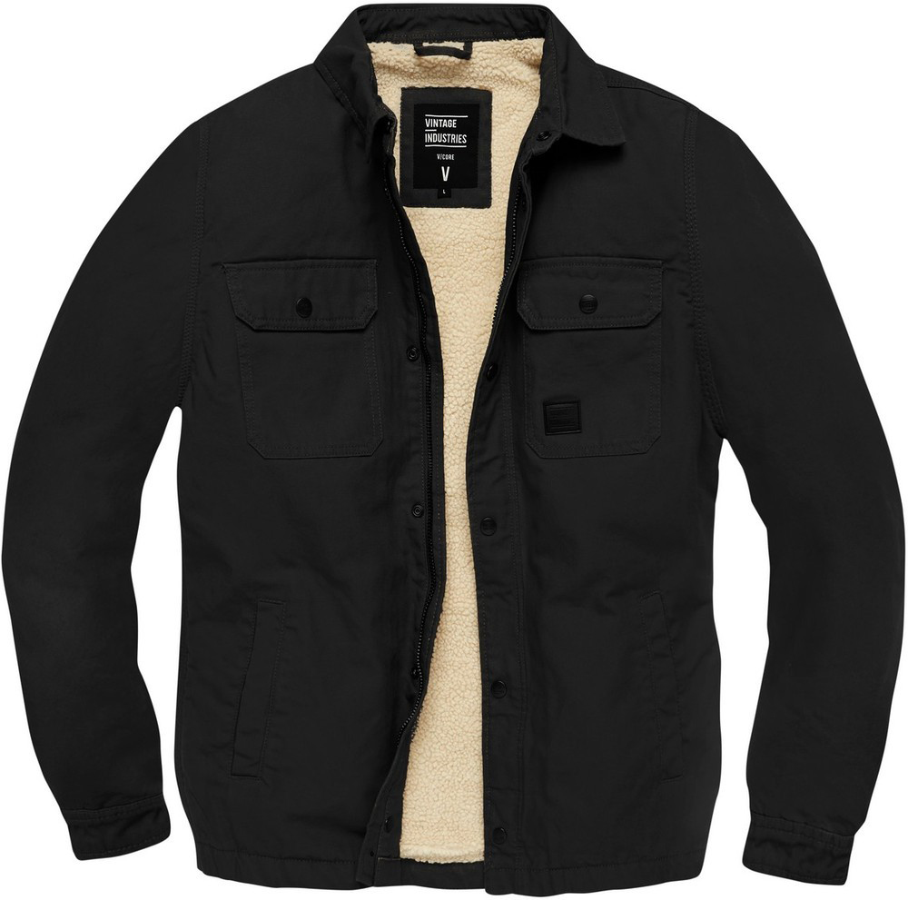 VintageIndustriesbergangsjackeDeanSherpaBlack