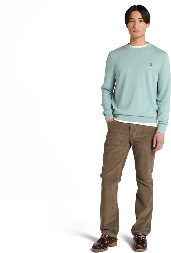 TimberlandPulloverSweatshirtJohnsRiverCottonCrewNeckSweaterTB0A2BSCSilverBlue-S