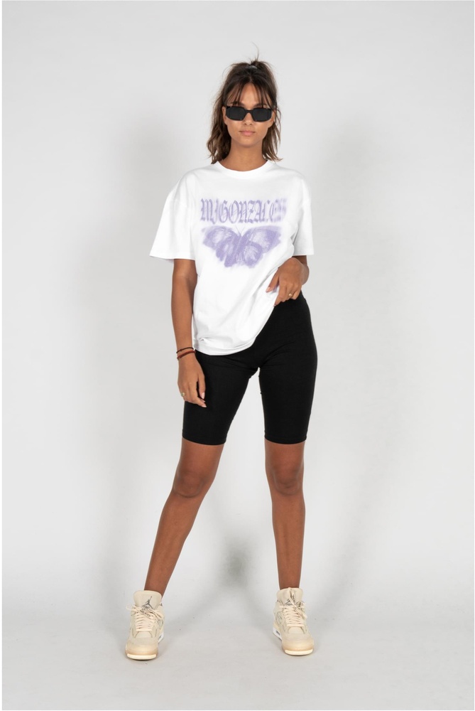 MJGONZALESDamenT-ShirtMJGHeavyOversizedTeeLadiesButterflyIllusionMJG11916White-3XL
