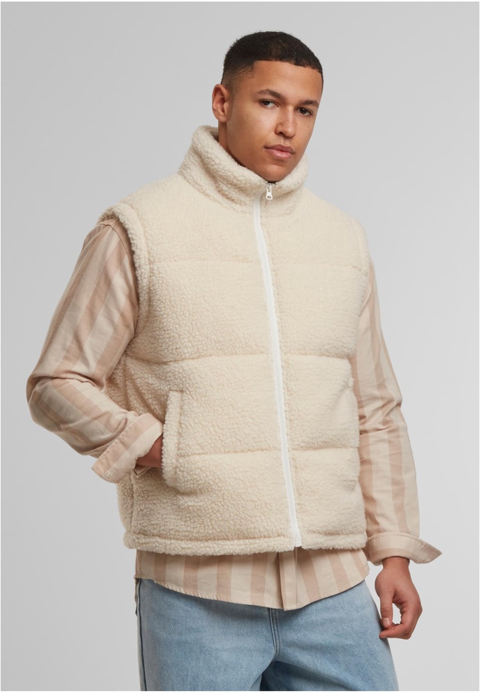 UrbanClassicsVestBasicTeddyPufferTB7939Whitesand-3XL